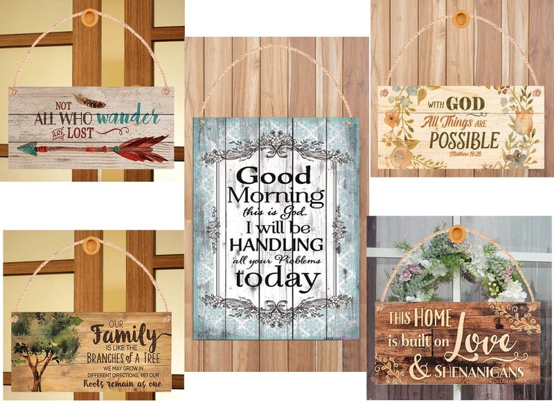 Eletina J.DXHY Welcome to Our Forever Sign, Rustic Wooden Welcome Wedding Sign, Brown, 18"x12" - Image 4